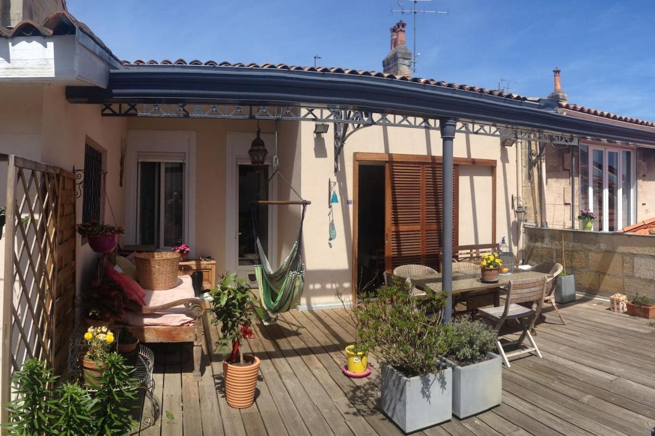 Calme , Proche Du Centre, Grande Terrasse, Petit Dejeuner Bordeaux Luaran gambar